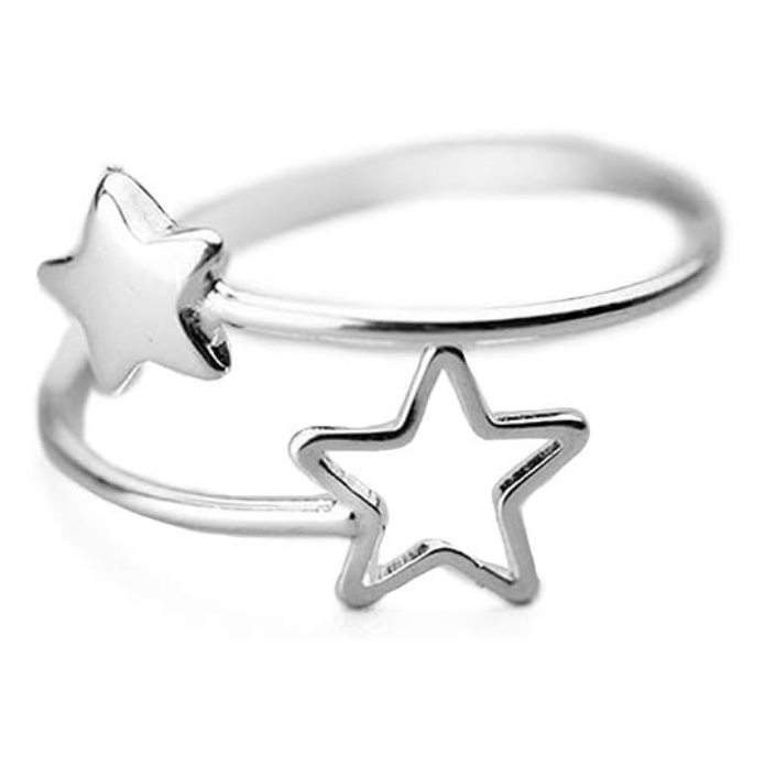 NEWZENRO DOUBLE STAR RING